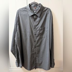 VAN HEUSEN,Traveler, button down, Size 2XLT 19-19 1/2. Black, white, gray.